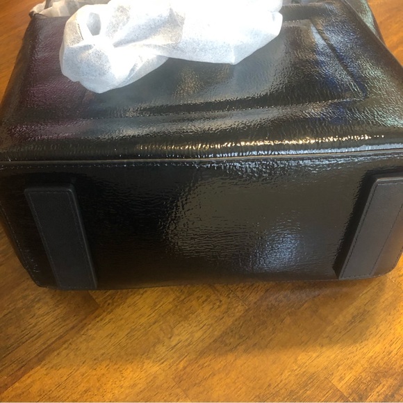 NWT $319 ALLSAINTS Kita Leather Messenger Crossbody Bag in Black Shine! - Picture 12 of 13